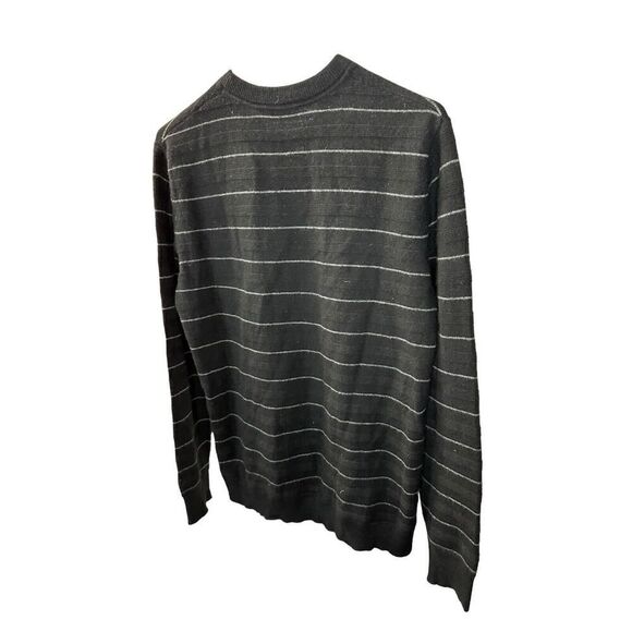 Theory Men's Riland Striped Pullover Sweater Greay Small 100% Cashmere - Picture 6 of 12